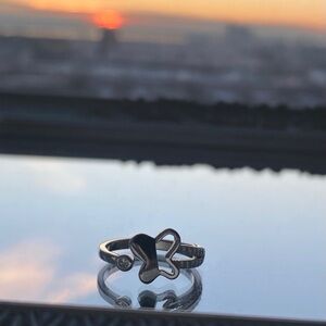adjustable butterfly ring (sterling silver)